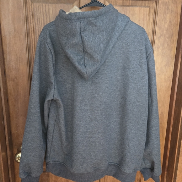 Gray fur lined sweatshirt - Picture 3 of 4